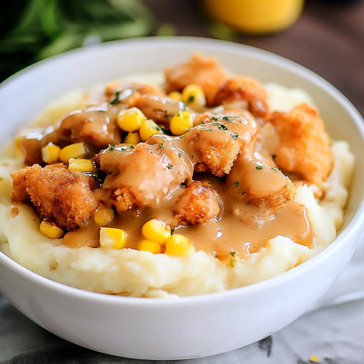Chicken Mashed Potato Bowls