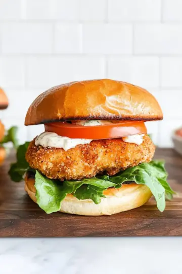 Air Fryer Chicken Burgers