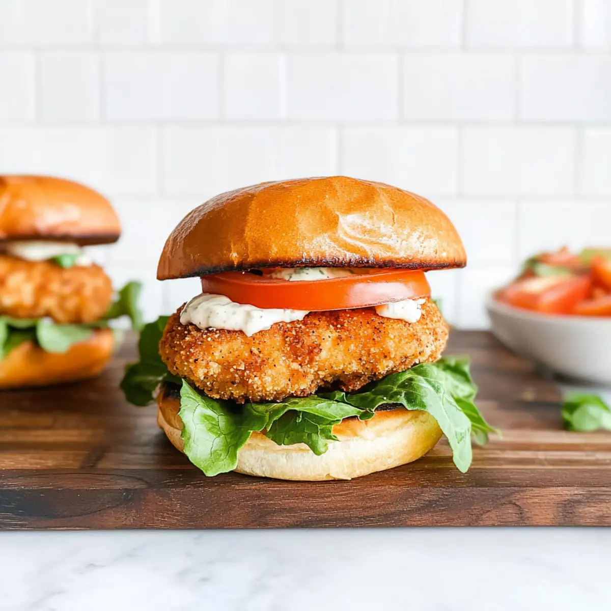 Air Fryer Chicken Burgers