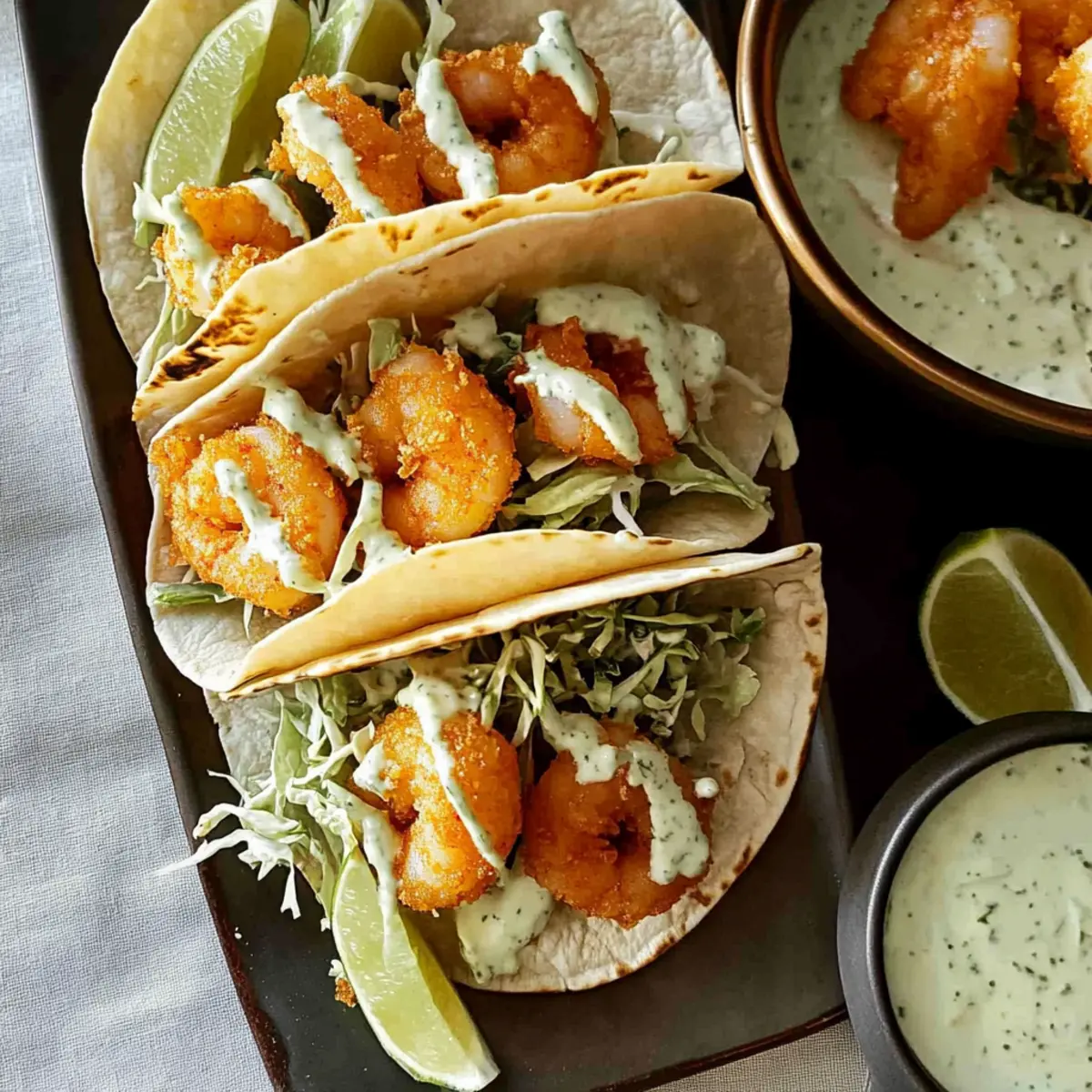 Beer Battered Shrimp Tacos