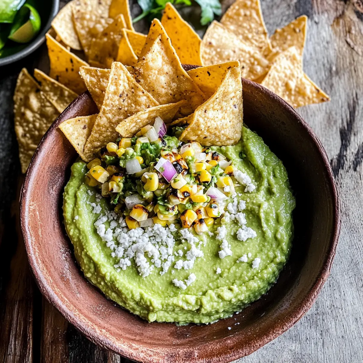 Avocado Dip with Grilled Corn Salad