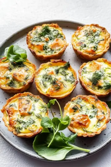 Baked Salmon Quiche with Dill