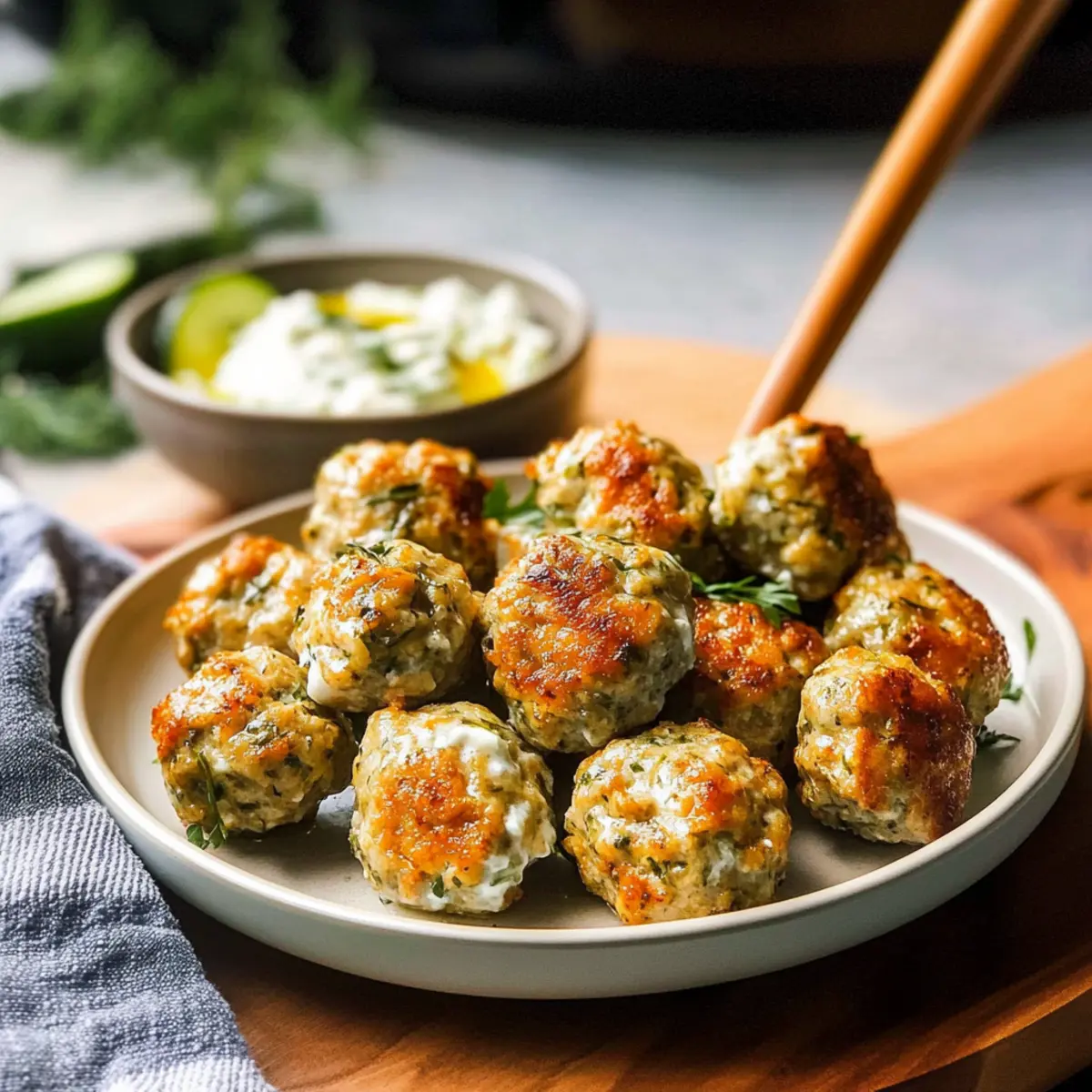 Chicken Feta Meatballs