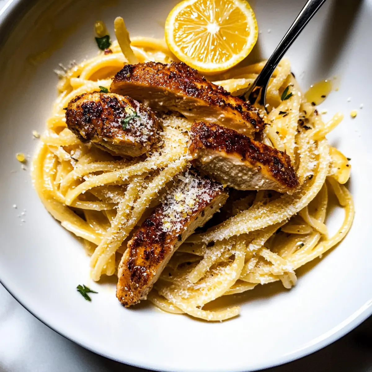 Lemon Butter Pasta with Chicken