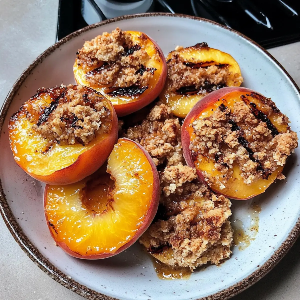 Grilled Peach Crumble