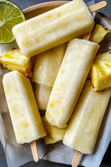 Piña Colada Italian Ice Pops