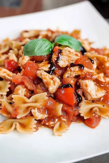 Skillet Bruschetta Chicken Pasta