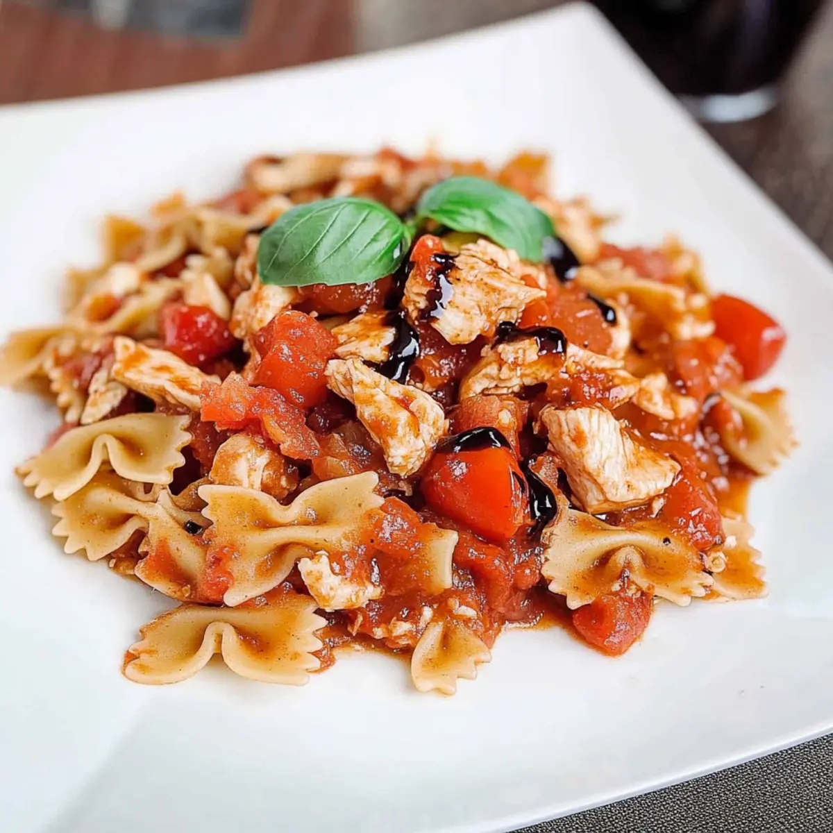 Skillet Bruschetta Chicken Pasta