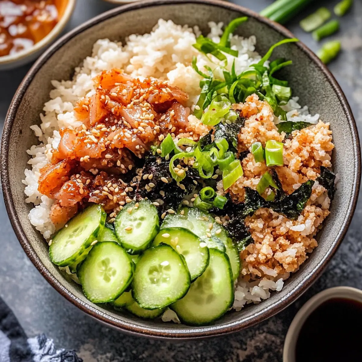 Spicy Tuna Sushi Bowl with Crispy Rice