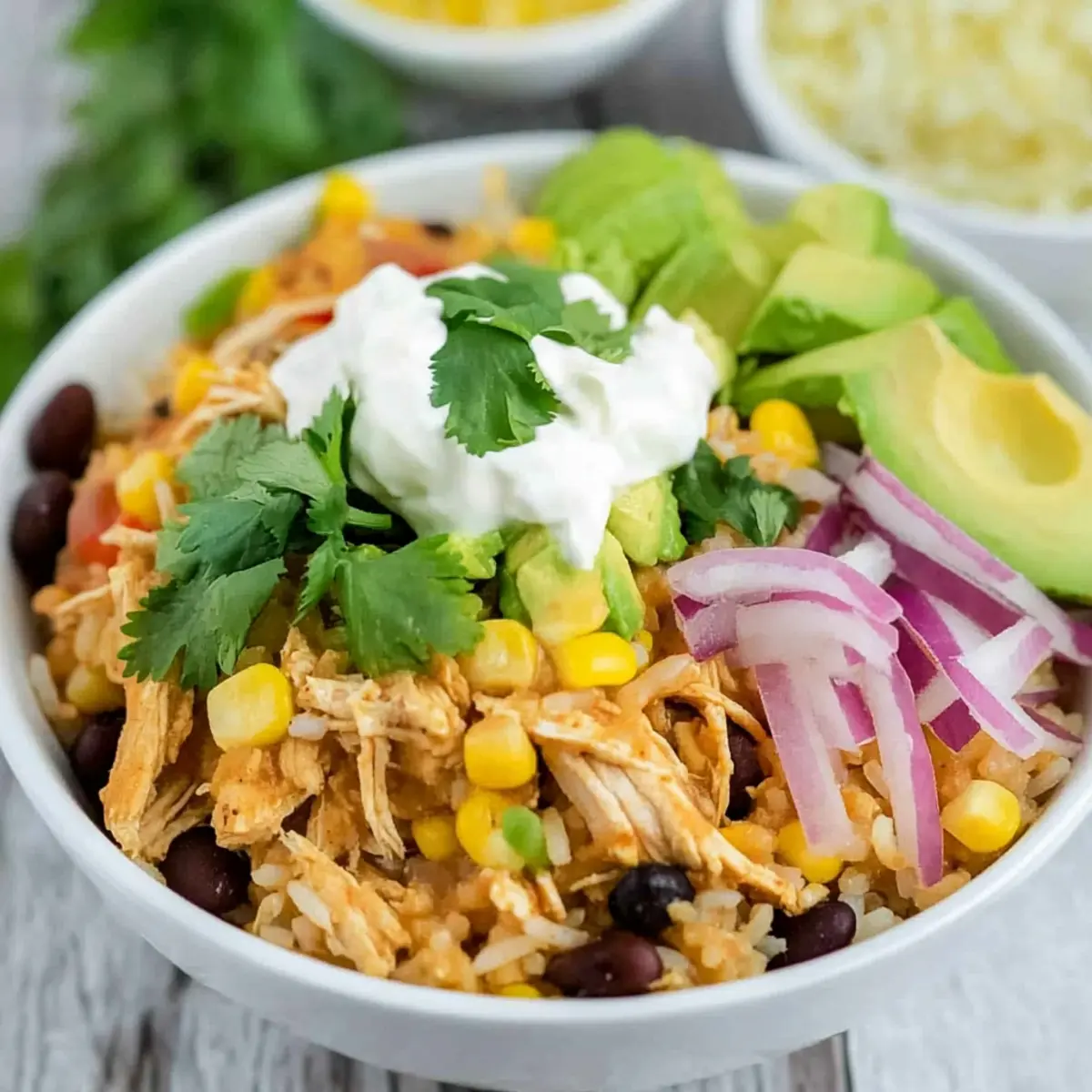 Slow Cooker Chicken Burrito Bowl