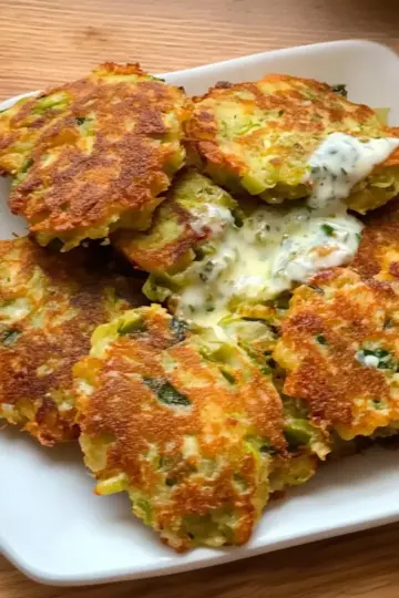 Cheesy Leek Fritters Recipe