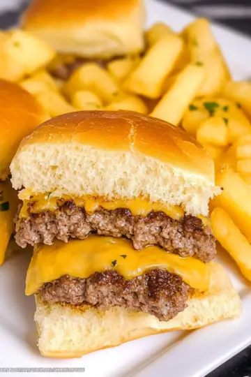 Cheeseburger Sliders with Hawaiian Rolls