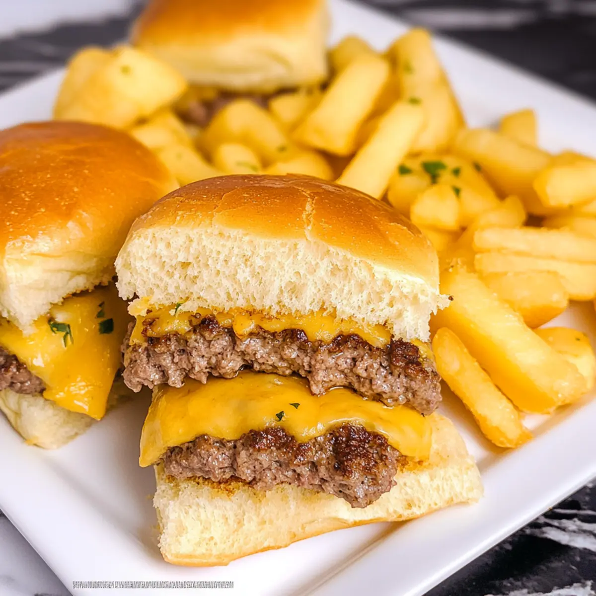 Cheeseburger Sliders with Hawaiian Rolls
