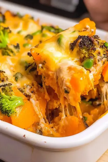 Buffalo Chicken Sweet Potato Casserole