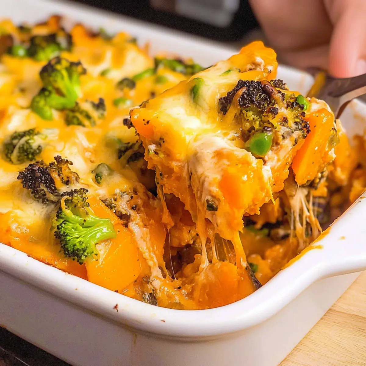 Buffalo Chicken Sweet Potato Casserole