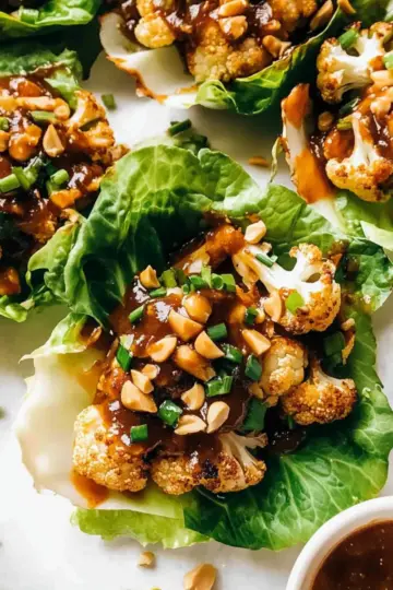 Roasted Cauliflower Lettuce Wraps