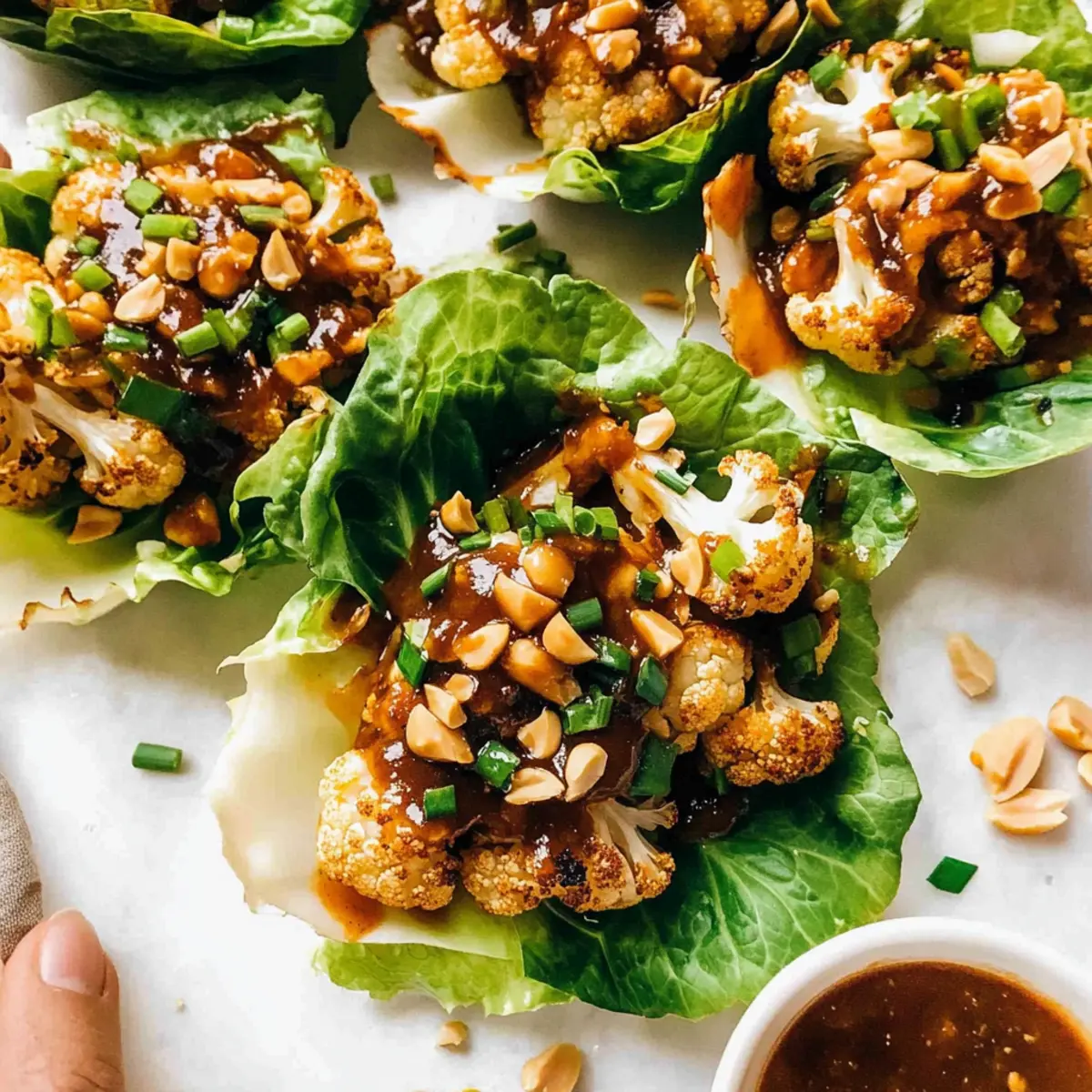 Roasted Cauliflower Lettuce Wraps