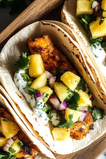 Blackened tilapia fish tacos
