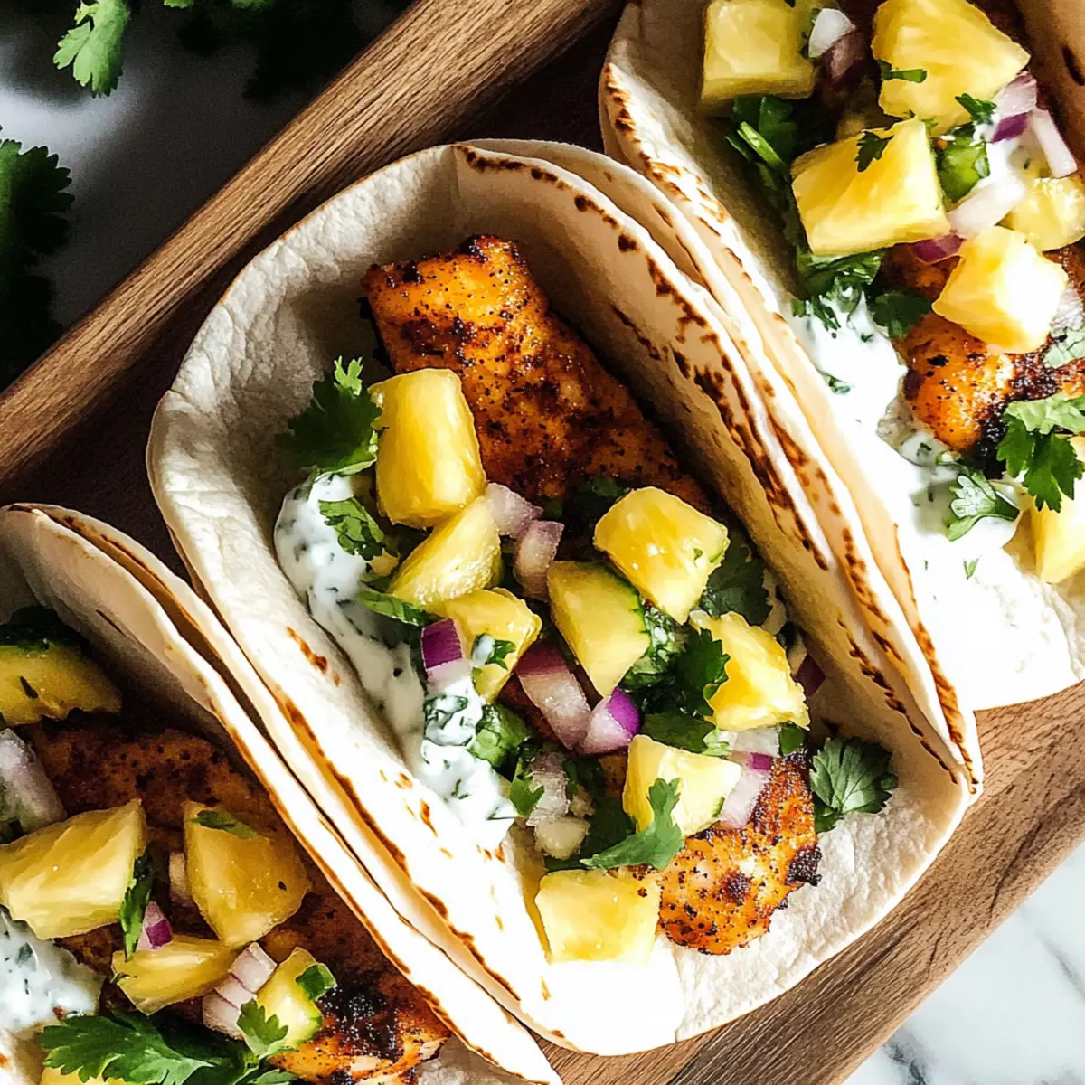 Blackened tilapia fish tacos