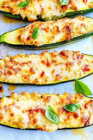 Cheese Stuffed Zucchini Boats