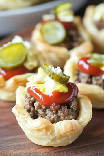 Mini Cheeseburger Cup Appetizers
