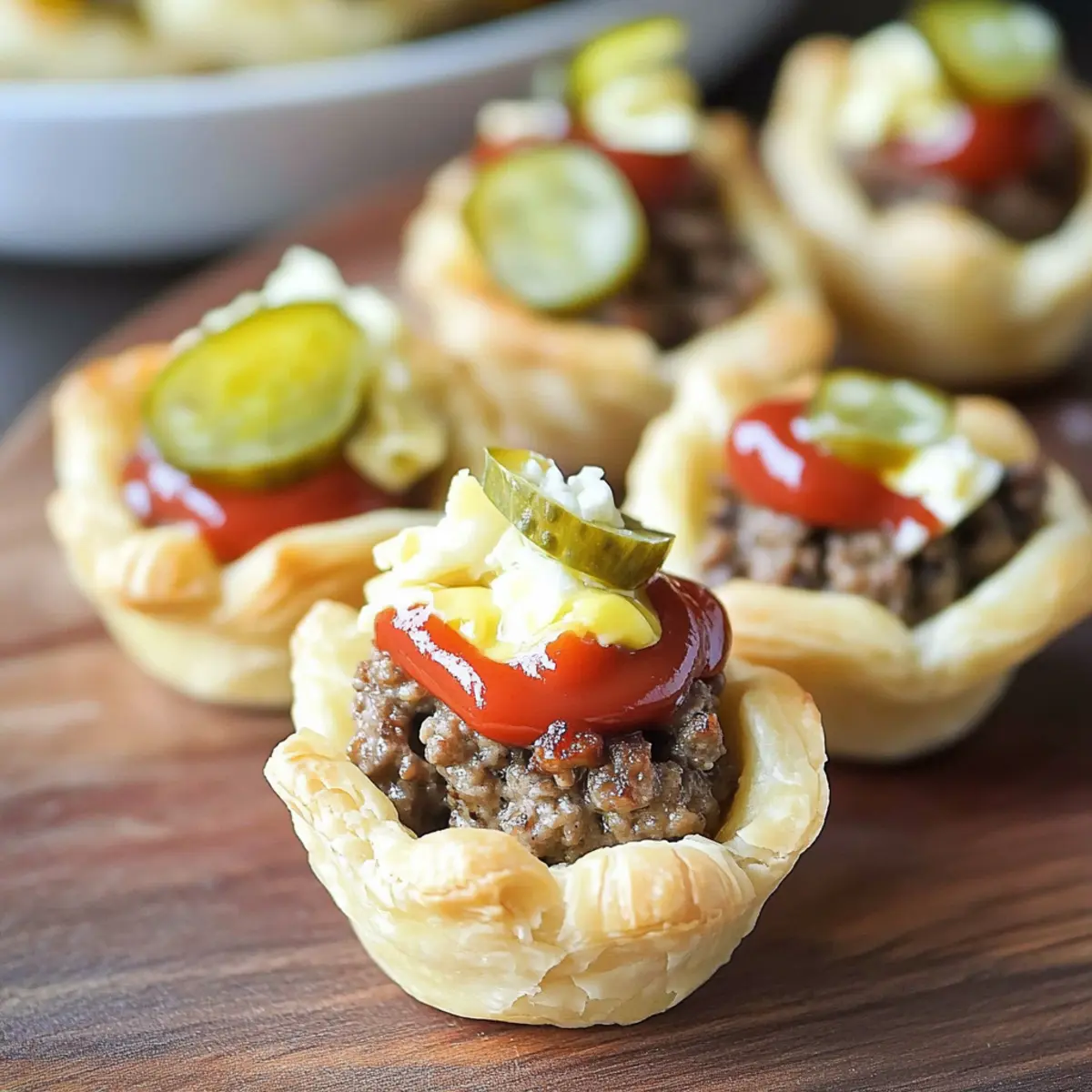 Mini Cheeseburger Cup Appetizers