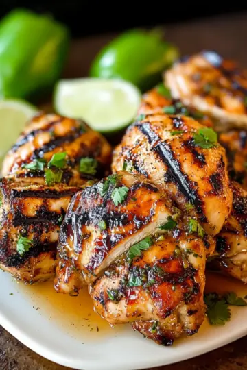 Jalapeño Honey Lime Grilled Chicken Thighs