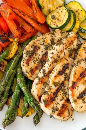 Grilled Garlic and Herb Chicken and Veggies