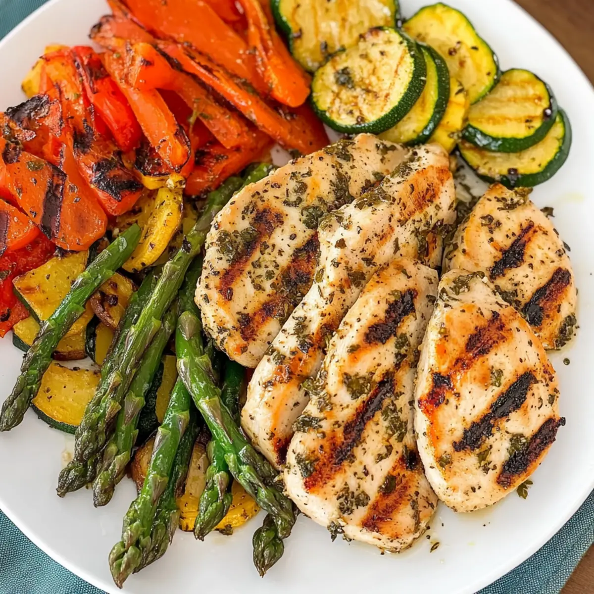 Grilled Garlic and Herb Chicken and Veggies