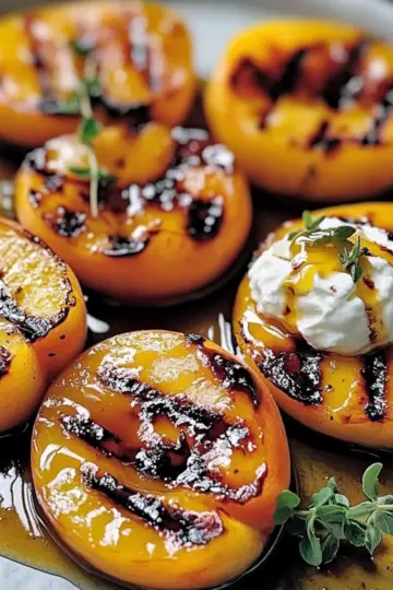 Grilled Peaches with Honey and Mascarpone