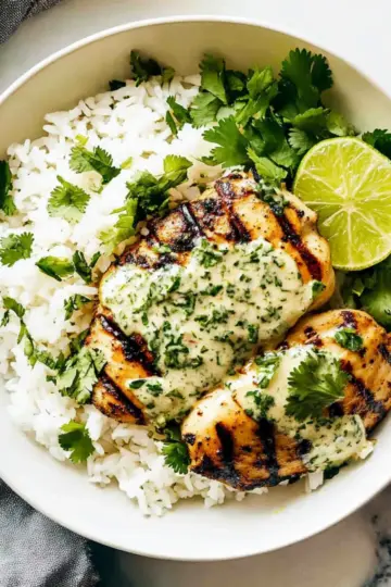 Coconut Lime Grilled Chicken and Rice