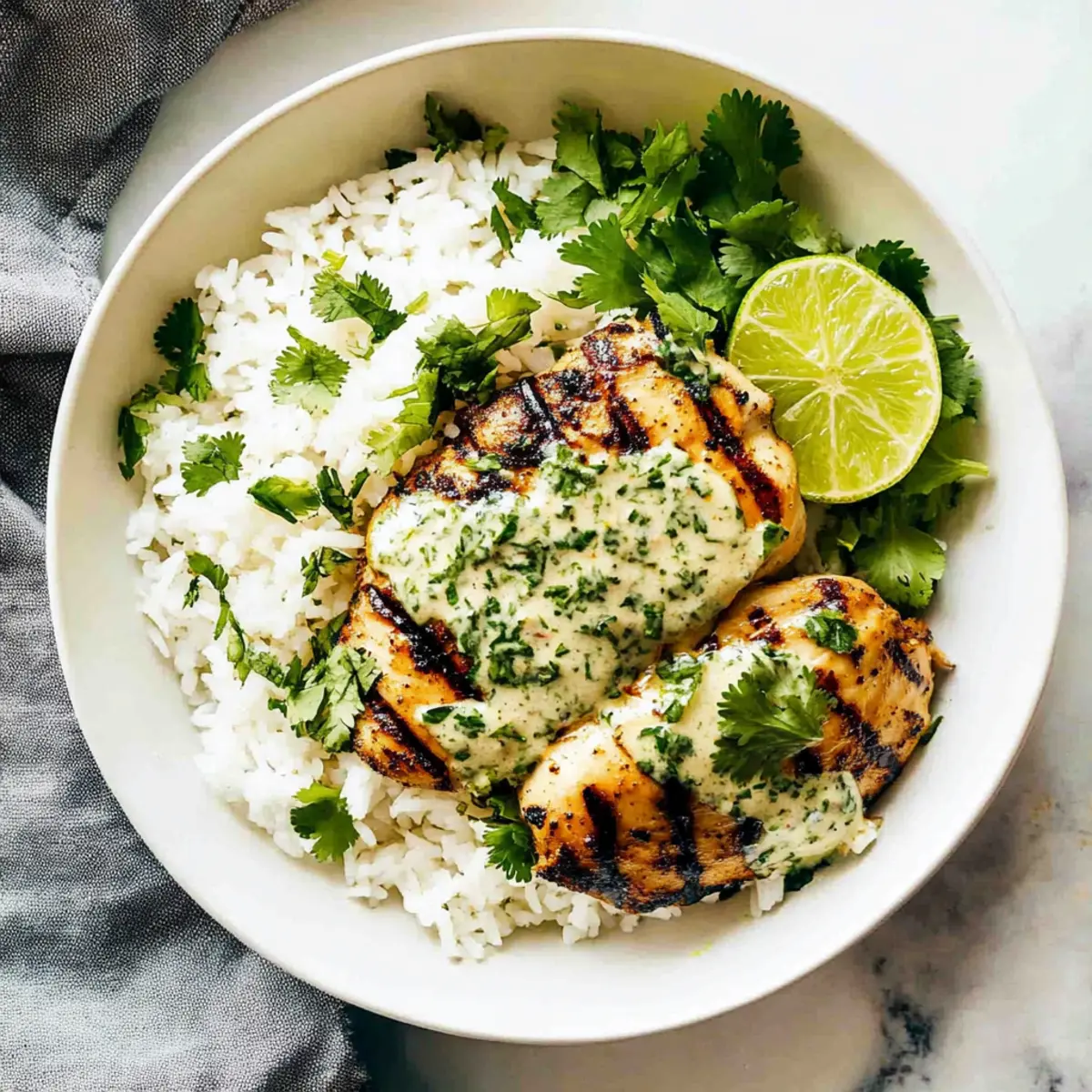 Coconut Lime Grilled Chicken and Rice