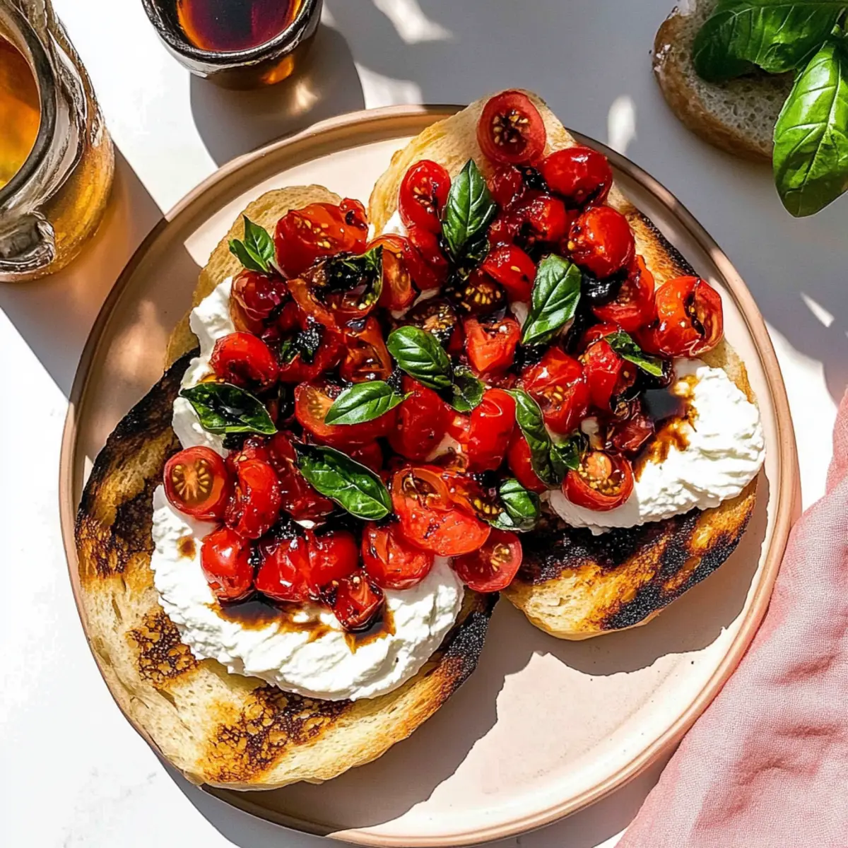 Whipped Ricotta Bruschetta with Summer Tomatoes