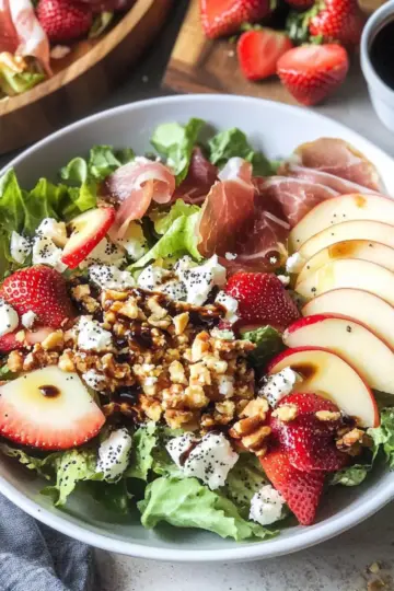 Summer Apple and Strawberry Salad