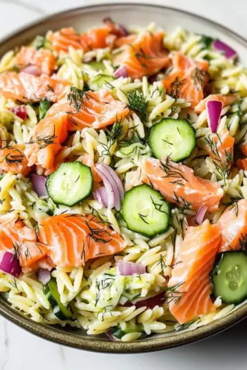 Smoked Salmon Orzo Salad
