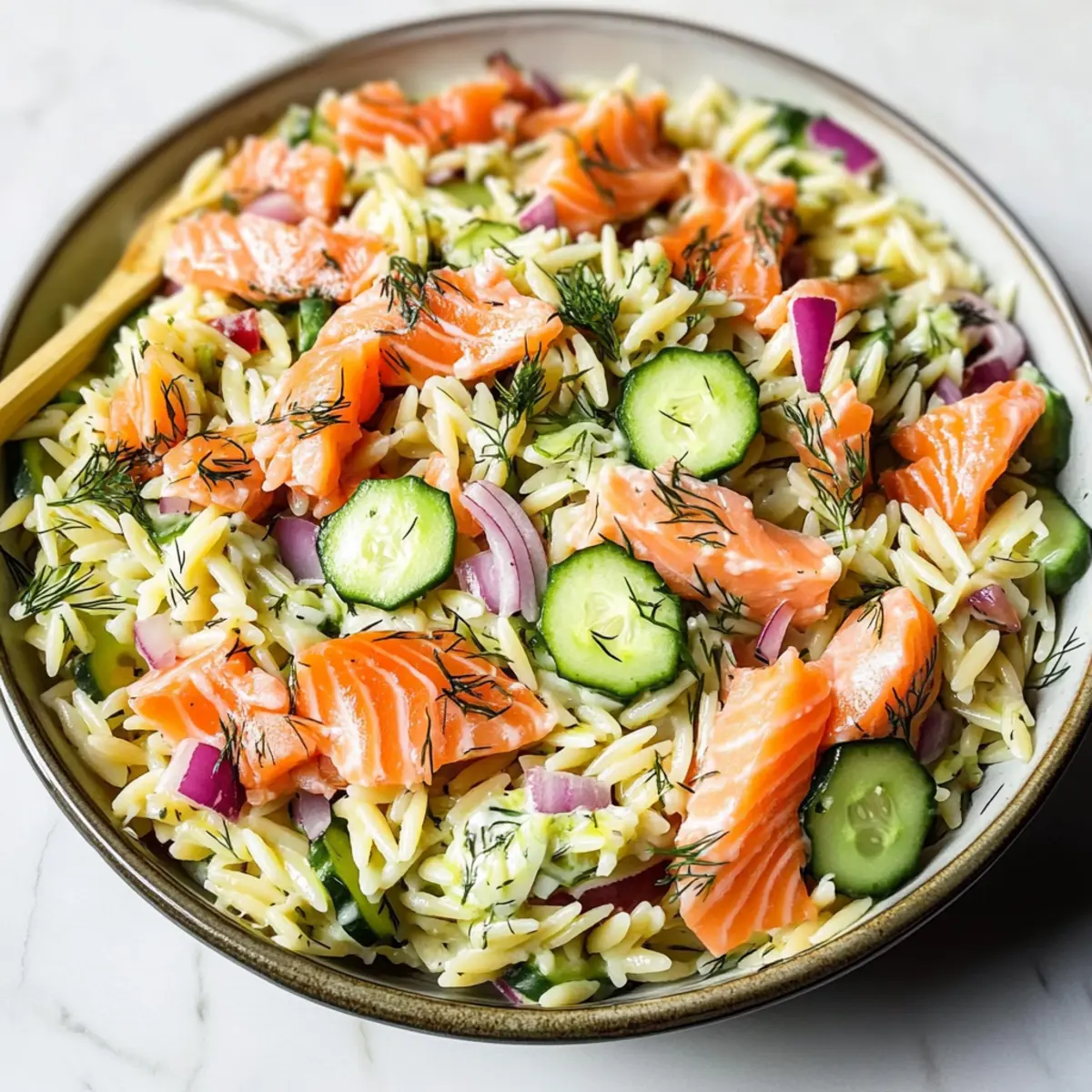 Smoked Salmon Orzo Salad