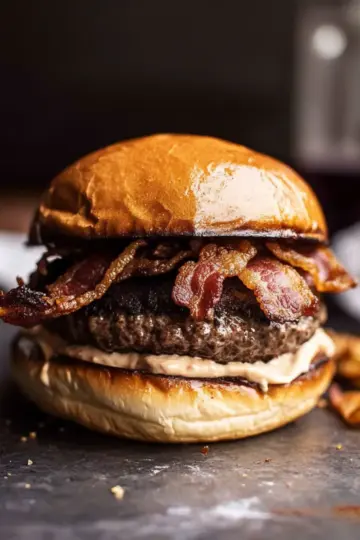 Beef Burgers with Bacon