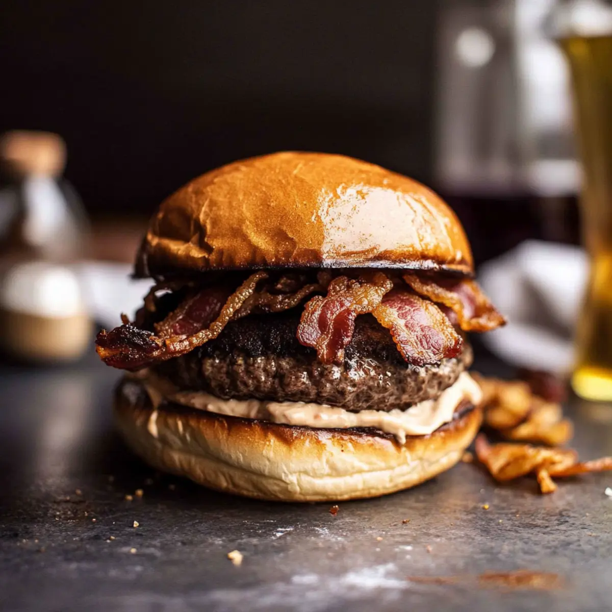 Beef Burgers with Bacon