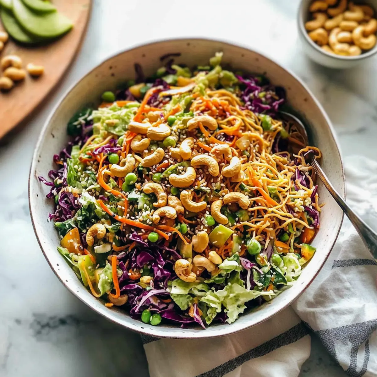 Cashew Crunch Salad with Sesame Dressing