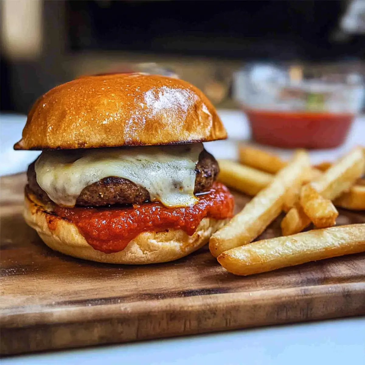 Stuffed Pizza Burger