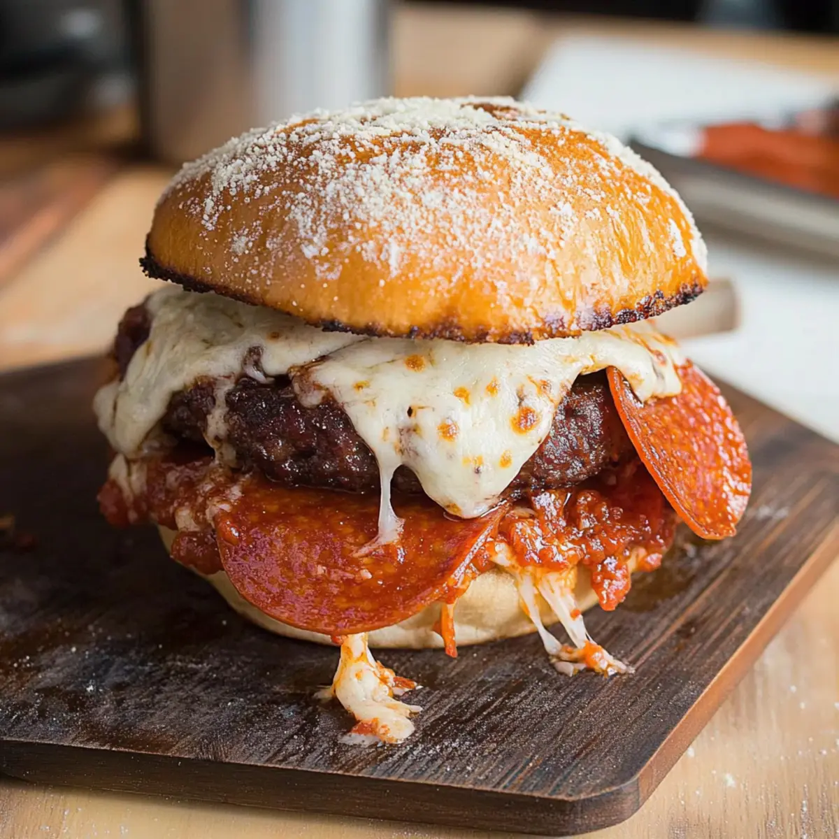 Pepperoni Pizza Burger