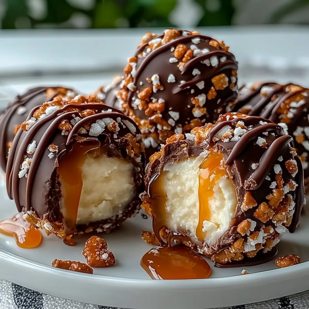 Salted Caramel Pretzel Cheesecake Balls