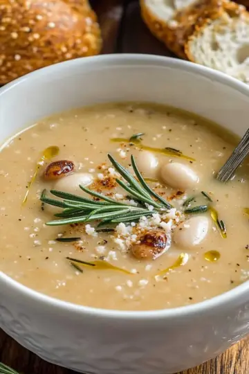 Rosemary Roasted Garlic Bean Soup