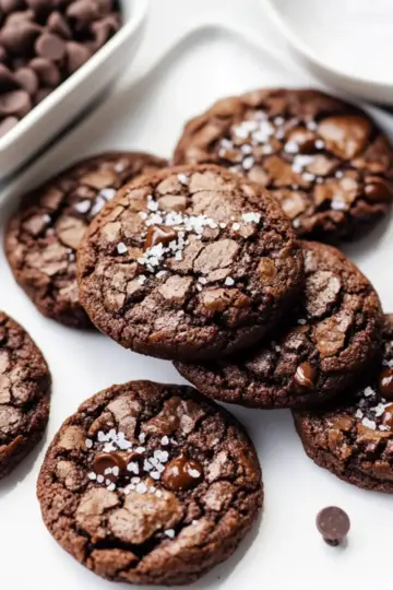 Salted Espresso Brownie Cookies