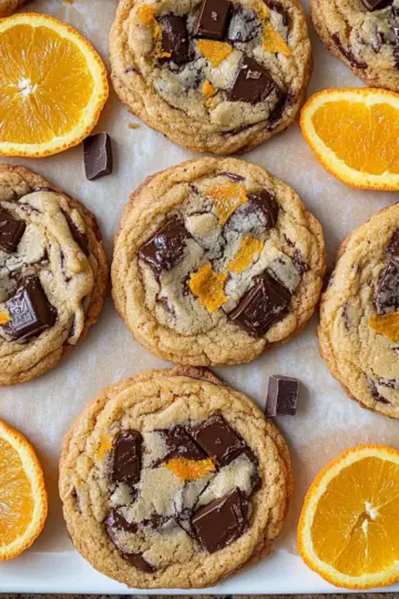 Orange Dark Chocolate Chunk Cookies