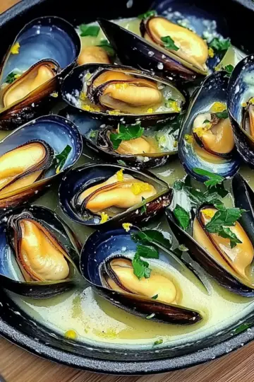 Lemon Garlic Butter Mussels