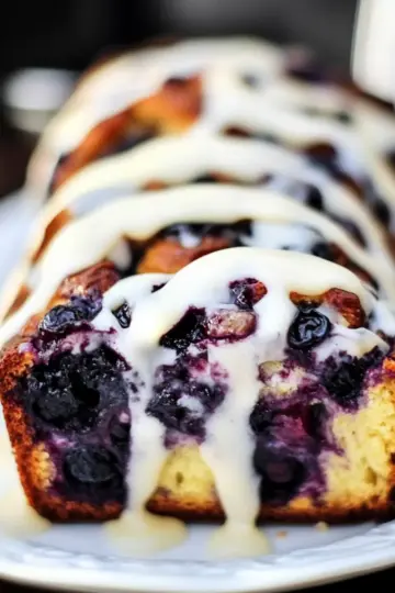 Roasted Blueberry Pull-Apart Loaf