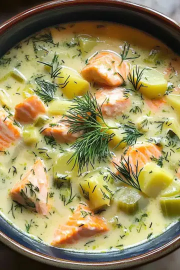 Creamy Dill Salmon Soup