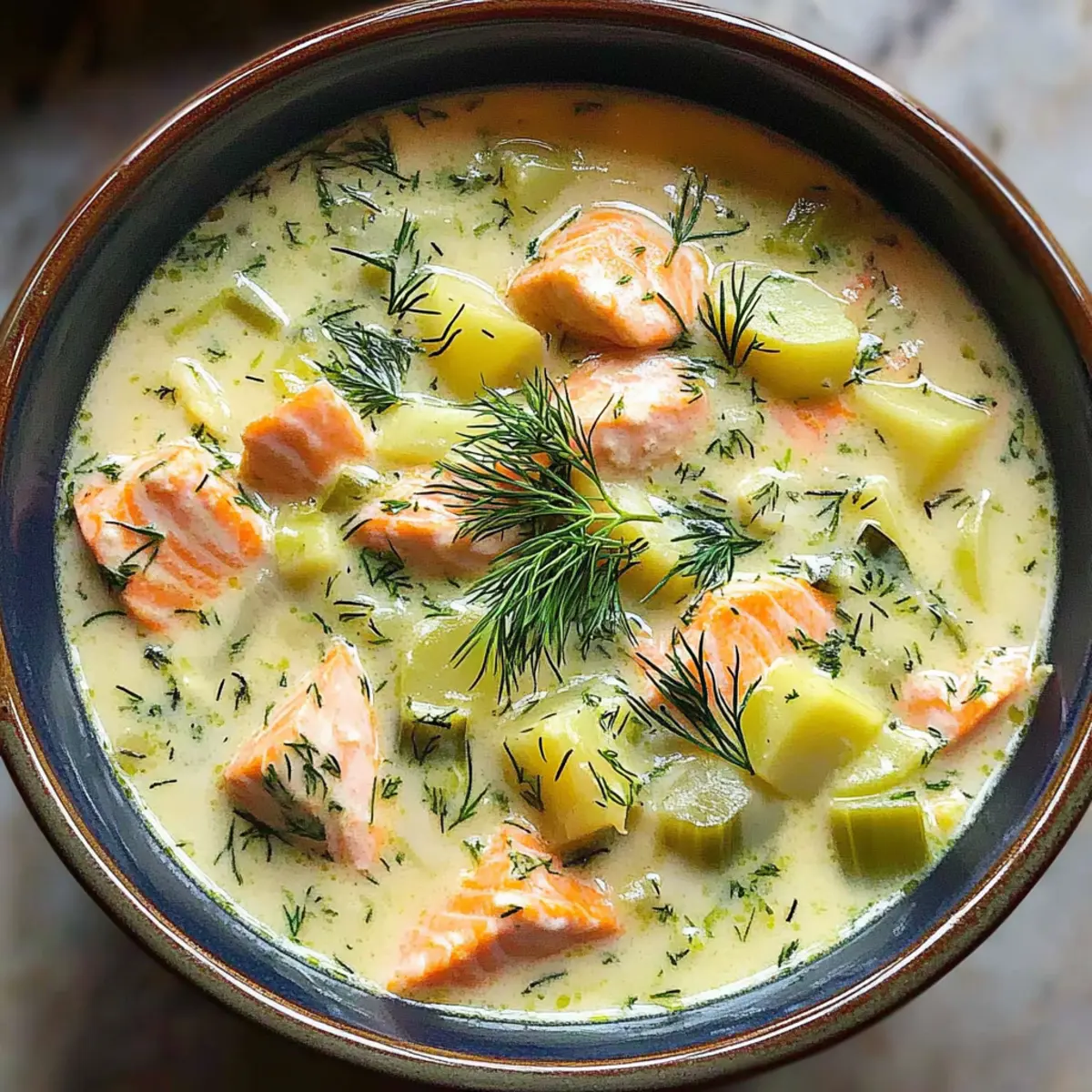 Creamy Dill Salmon Soup