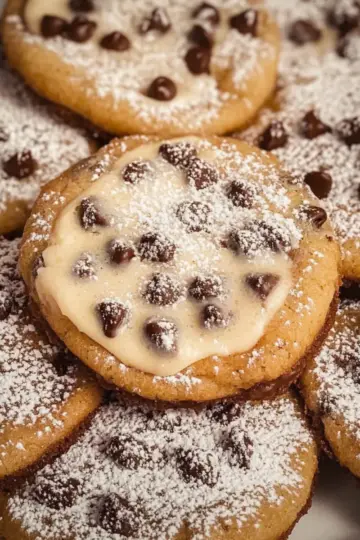 Cannoli Cookies with Ricotta Cream Filling